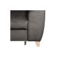 Canapé d'angle convertible en velours luxe 5 places, ASTERIA chocolat clair, angle gauche