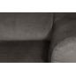 Canapé d'angle convertible en velours luxe 5 places, ASTERIA chocolat clair, angle gauche