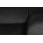 Canapé d'angle convertible en velours luxe 5 places, ASTERIA noir, angle gauche