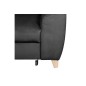 Canapé d'angle convertible en velours luxe 5 places, ASTERIA gris foncé, angle gauche