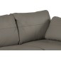 Canapé d'angle convertible en cuir de luxe italien , 5 places CONFORIA, taupe, angle droit