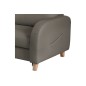 Canapé d'angle convertible en cuir de luxe italien , 5 places CONFORIA, taupe, angle gauche