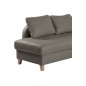 Canapé d'angle convertible en cuir de luxe italien , 5 places CONFORIA, taupe, angle gauche