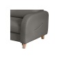 Canapé d'angle convertible en cuir de luxe italien , 5 places CONFORIA, gris foncé, angle droit