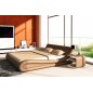 Lit en cuir italien de luxe DREAM, beige, 140x190