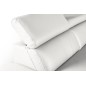 - Canapé d'angle relax en 100% tout cuir épais de luxe italien avec relax électrique, 5/6 places KASTER, blanc cassé, angle gauc
