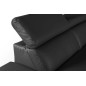 Canapé d'angle relax en 100% tout cuir épais de luxe italien avec relax électrique, 5/6 places KASTER, noir, angle gauche