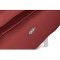 Canapé d'angle relax en 100% tout cuir épais de luxe italien avec relax électrique, 5/6 places KASTER, rouge bordeaux, angle gau