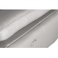 Canapé d'angle relax en 100% tout cuir épais de luxe italien avec relax électrique, 5/6 places KASTER, gris clair, angle gauche