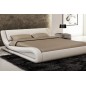 Lit en cuir italien de luxe DREAM, blanc, 140x190