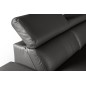 Canapé d'angle relax en 100% tout cuir épais de luxe italien avec relax électrique, 5/6 places KASTER, anthracite, angle gauche