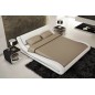Lit en cuir italien de luxe DREAM, blanc, 140x190