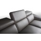 Canapé d'angle relax en 100% tout cuir épais de luxe italien avec relax électrique, 5/6 places KASTER, taupe, angle gauche