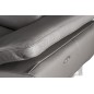 Canapé d'angle relax en 100% tout cuir épais de luxe italien avec relax électrique, 5/6 places KASTER, taupe, angle gauche