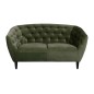 Canapé 2 places en tissu matelassé Rita coloris vert