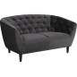 Canapé 2 places en tissu matelassé Rita coloris gris foncé