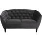 Canapé 2 places en tissu matelassé Rita coloris gris foncé