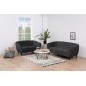 Canapé 2 places en tissu matelassé Rita coloris gris foncé