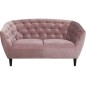 Canapé 2 places en tissu matelassé Rita coloris rose pale