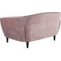 Canapé 2 places en tissu matelassé Rita coloris rose pale