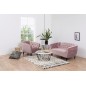Canapé 2 places en tissu matelassé Rita coloris rose pale