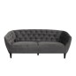 Canapé 3 places en tissu matelassé Rita coloris gris foncé, Vert