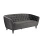 Canapé 3 places en tissu matelassé Rita coloris gris foncé, Vert