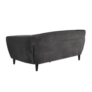 Canapé 3 places en tissu matelassé Rita coloris gris foncé