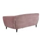 Canapé 3 places en tissu matelassé Rita coloris rose pale