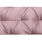 Canapé 3 places en tissu matelassé Rita coloris rose pale