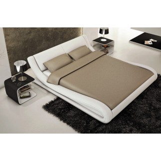 Lit en cuir italien de luxe DREAM, blanc