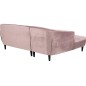 Canapé d'angle en tissu matelassé de qualité Rita coloris rose pale, angle gauche, 4 places Canapé d'angle en tissu matelassé de qualité Rita coloris rose pale, angle gauche, 4 places