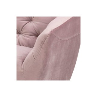 Canapé d'angle en tissu matelassé de qualité Rita coloris rose pale, angle gauche
