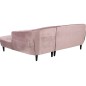 Canapé d'angle en tissu matelassé de qualité Rita coloris rose pale, angle droit, 4 places Canapé d'angle en tissu matelassé de qualité Rita coloris rose pale, angle droit, 4 places