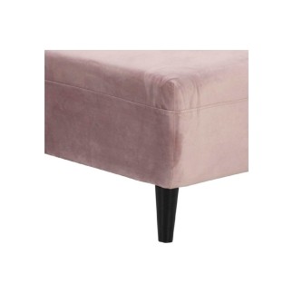 Canapé d'angle en tissu matelassé de qualité Rita coloris rose pale, angle droit