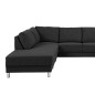 - Canapé d'angle en tissu de qualité CALVI, gris anthracite, angle gauche