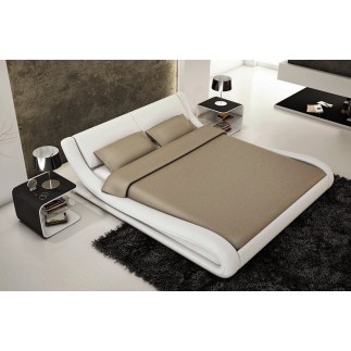 Lit en cuir italien de luxe DREAM, blanc, 180x200