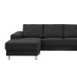 Canapé d'angle en tissu de qualité CALVI, gris anthracite, angle droit