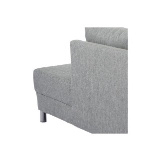 Canapé d'angle en tissu de qualité CALVI, gris clair, angle droit
