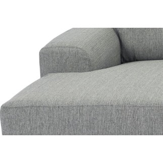 Canapé d'angle en tissu de qualité CALVI, gris clair, angle gauche