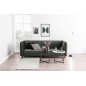 Canapé 3 places avec couchage en tissu Josty couleur gris foncé