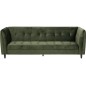 Canapé 3 places avec couchage en tissu Josty couleur vert forêt