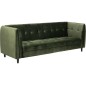 Canapé 3 places avec couchage en tissu Josty couleur vert forêt