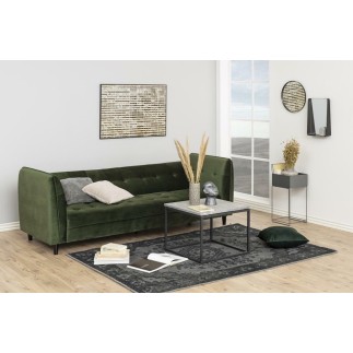 Canapé 3 places avec couchage en tissu Josty couleur vert forêt