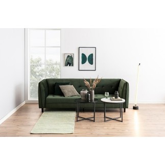 Canapé 3 places avec couchage en tissu Josty couleur vert forêt