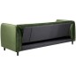 Canapé 3 places avec couchage en tissu Josty couleur vert forêt