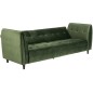 Canapé 3 places avec couchage en tissu Josty couleur vert forêt