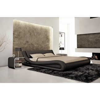 Lit en cuir italien de luxe DREAM, noir