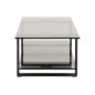 Meuble TV design en verre et acier noir mat de qualité, KATARINE