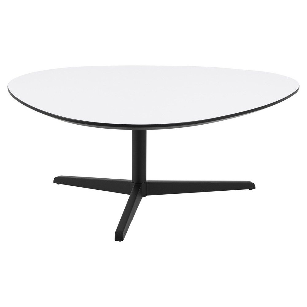 Table basse BARTENS, plateau en mélaminé blanc